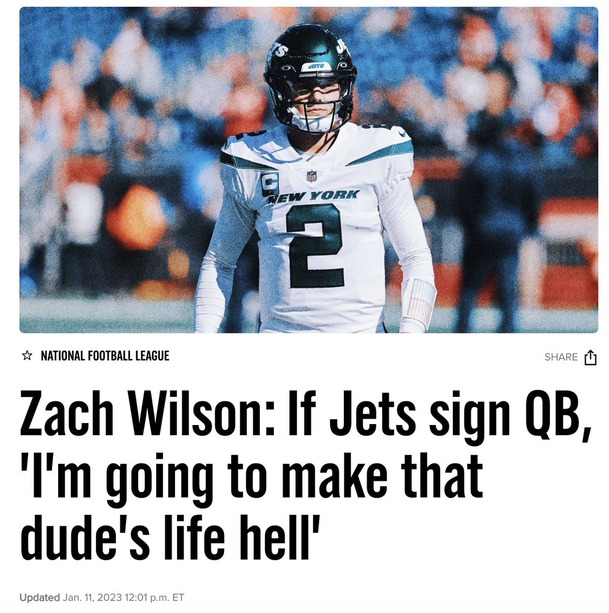 Zach Wilson promised you.