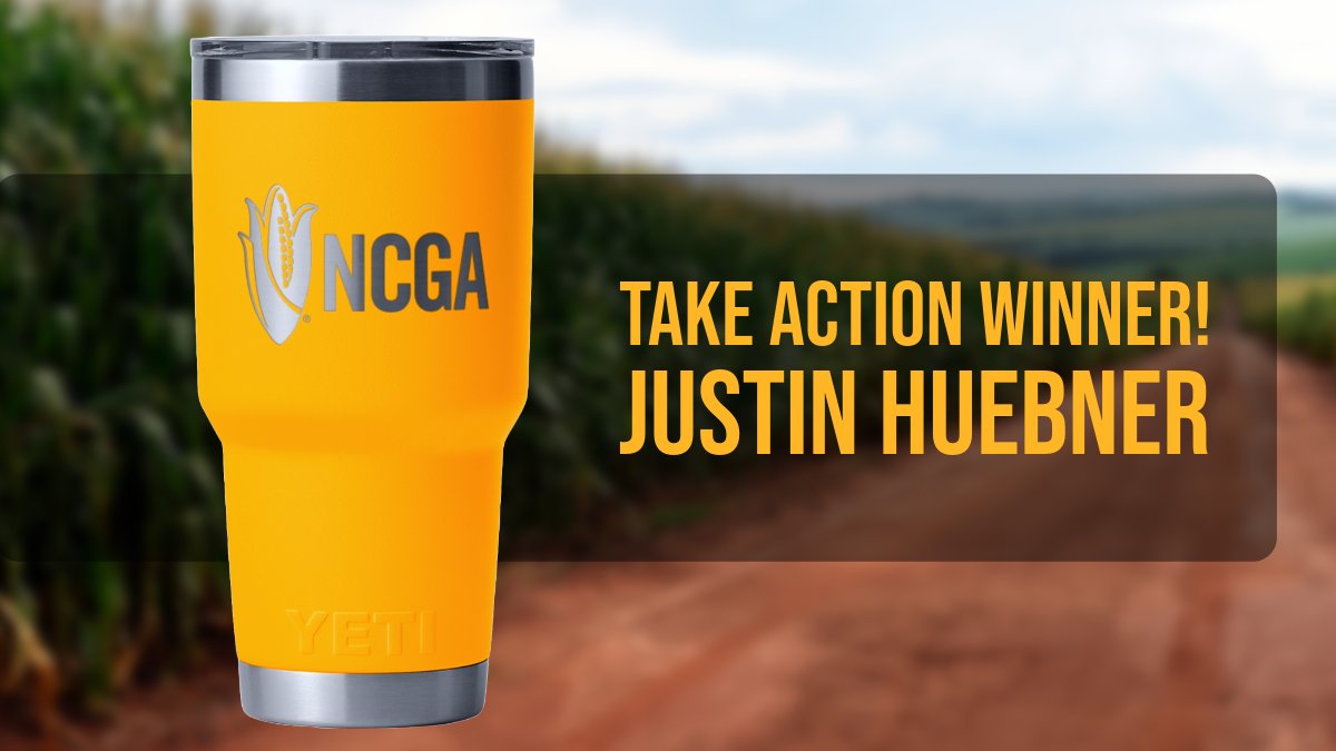 NationalCorn's tweet photo. Thanks to the #AGvocates who participated in our #FarmBill call-to-action so far! There is strength in numbers &amp; your voice helps us bring impact in a unified message to elected officials. https://t.co/g10GCVf8Ar

Congrats to the winner of our #CornAction Yeti — Justin Huebner! https://t.co/Cm4va2tqHw