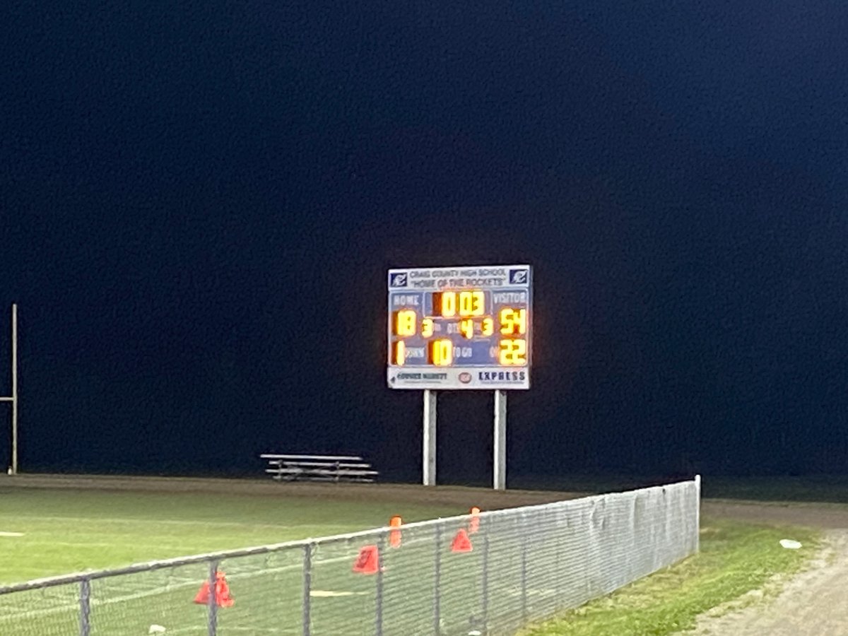 The Varsity football team defeats Craig 54-18, for their first victory of the year. Big game this Friday at home vs Eastern Montgomery for the Golden Helmet!