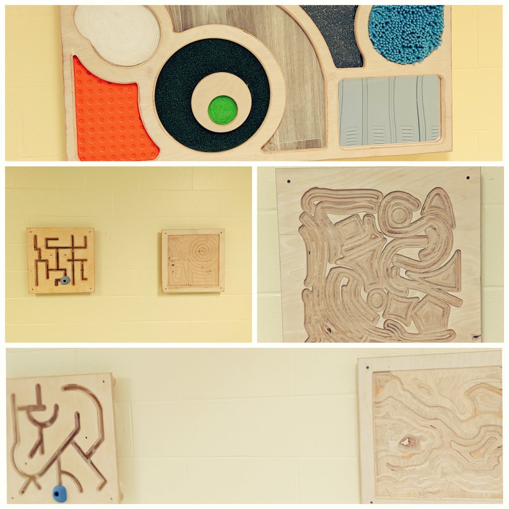 Our sensory pathway/hallway is ready to rock! 
To make sensory regulation tools more available, because students should be able to regulate and get input how &amp; when they choose