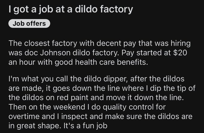 idea: @yumprincesselle and i are dildo dippers at the dildo factory but our job just isn’t hands-on enough