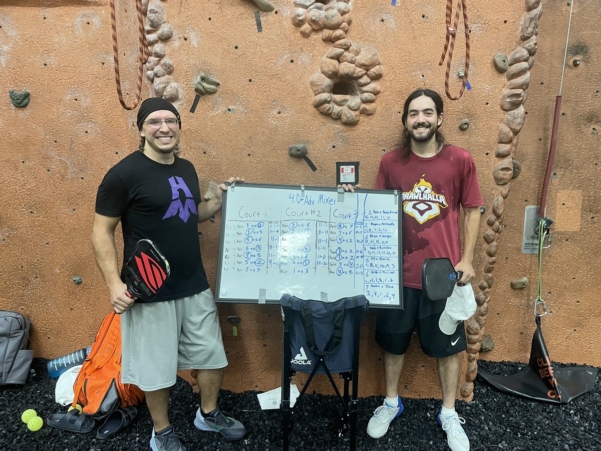 Fodakahn's tweet image. Me and @LilCapped dominated our first pickleball tournament together undefeated!! 🏆🤜🤛
