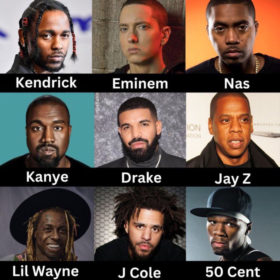 Who’s the 2 worst rappers from this list?