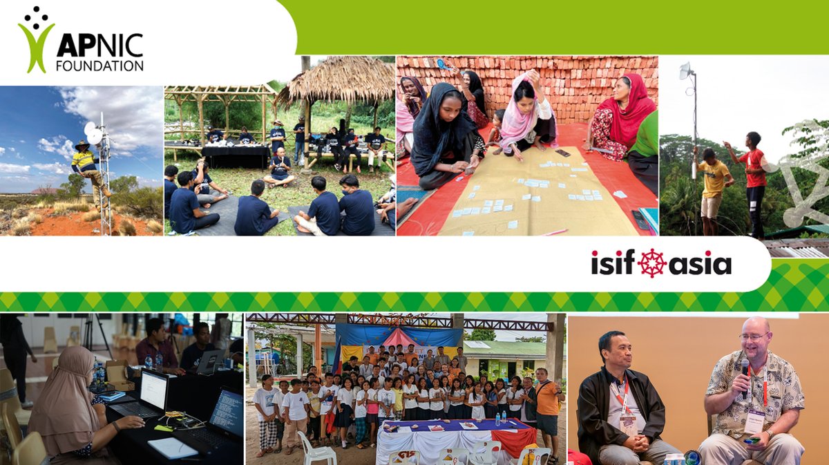 The 2023 ISIF Asia grant recipients have just been announced at #APNIC56!

Discover more about the work of these fascinating grantees on the APNIC Foundation site.
apnic.foundation/2023-isif-asia…

#ISIFAsia2023