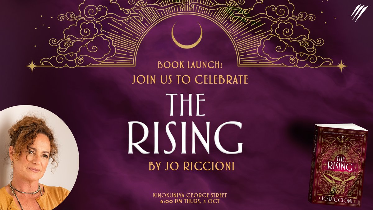 Join us for the launch of The Rising by @JoRiccioni! Catch Jo in-conversation with @maiya_ibrahim at @KinokuniyaAust on Thursday 5 October. Tickets are free, but bookings required. More: eventbrite.com.au/e/book-launch-…