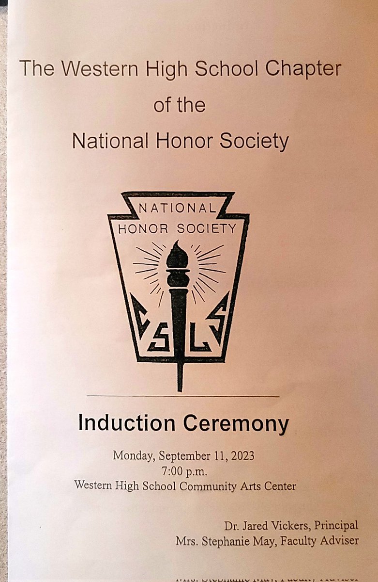Congrats to the 2023 Western High School National Honor Society inductees! Go Panthers. <a href="/miss_pack/">Miss Pack</a>