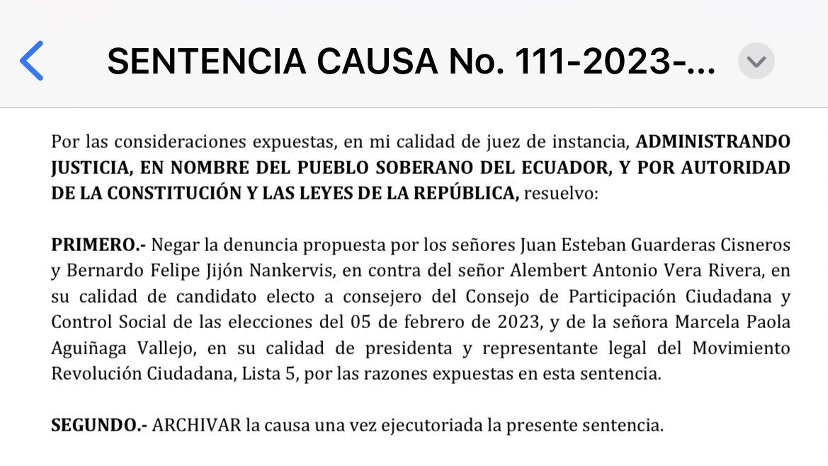 marcelaguinaga's tweet photo. La razón no pide fuerza. 
Hoy, la justicia se ha puesto del lado de la verdad y ha negado una denuncia sin fundamento. 
Que nada nos distraiga del trabajo que hacemos por ustedes, queridos guayasenses. ✊🩵 https://t.co/I99qZ7qL3H