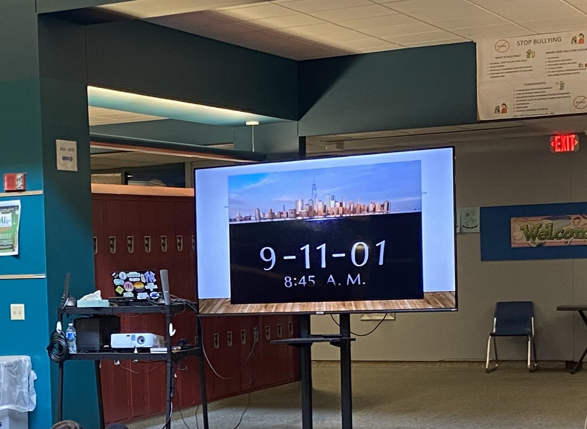 Special shout out to <a href="/FalconEdTech/">CLSD Tech Services</a> for their help with the 6th grade  9/11 day today. Thank you for helping us to #NeverForget911