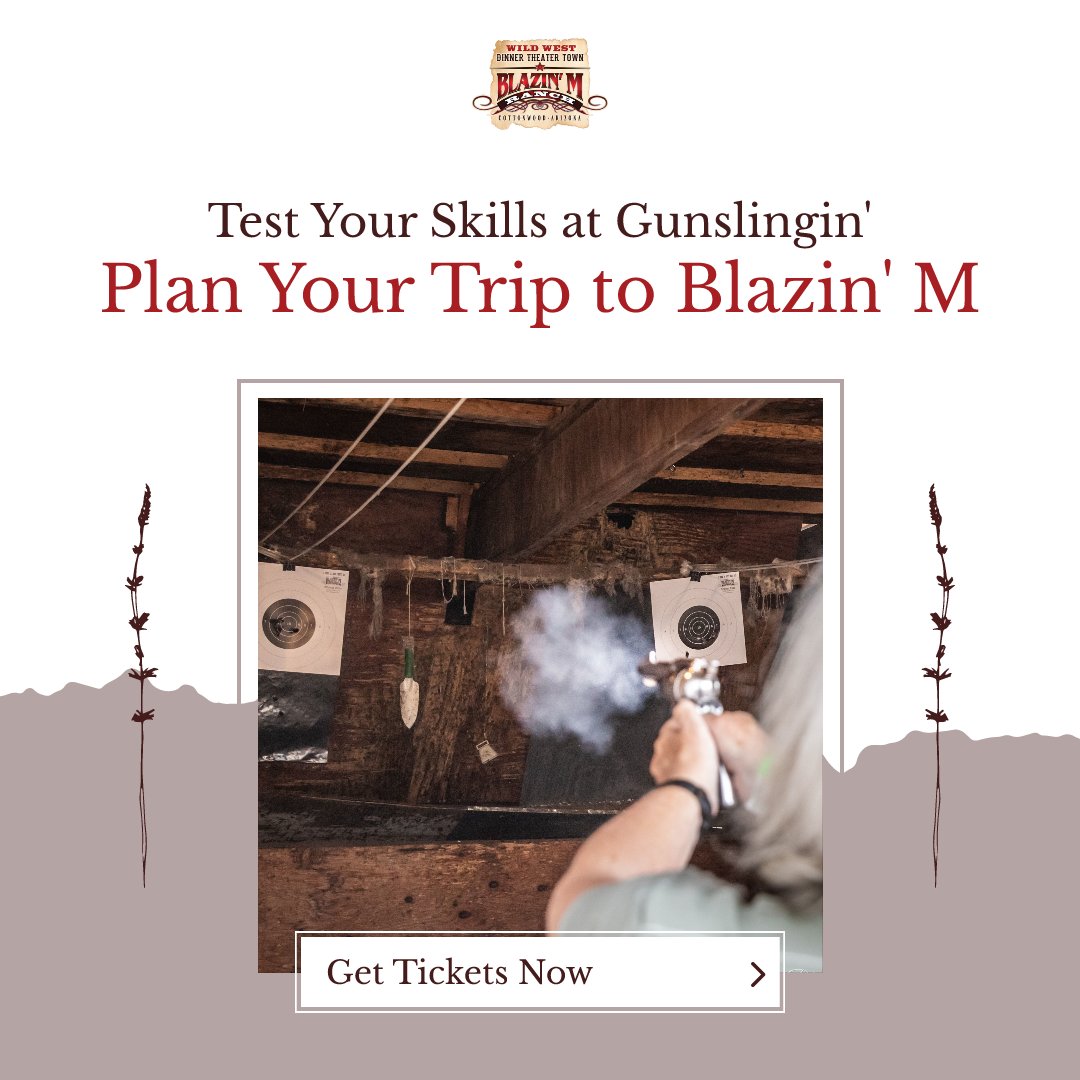 This September, gear up for an exhilarating Western adventure at Blazin' M Ranch. Book your day of fun here 👉zurl.co/SdOe 

#EpicAdventure  #ChuckWagonDinner #WesternMusic #Cottonwood #Sedona #Campverde #Jerome #Arizona #ArizonaTravel #DinnerAndAShow #BlazinMRanch