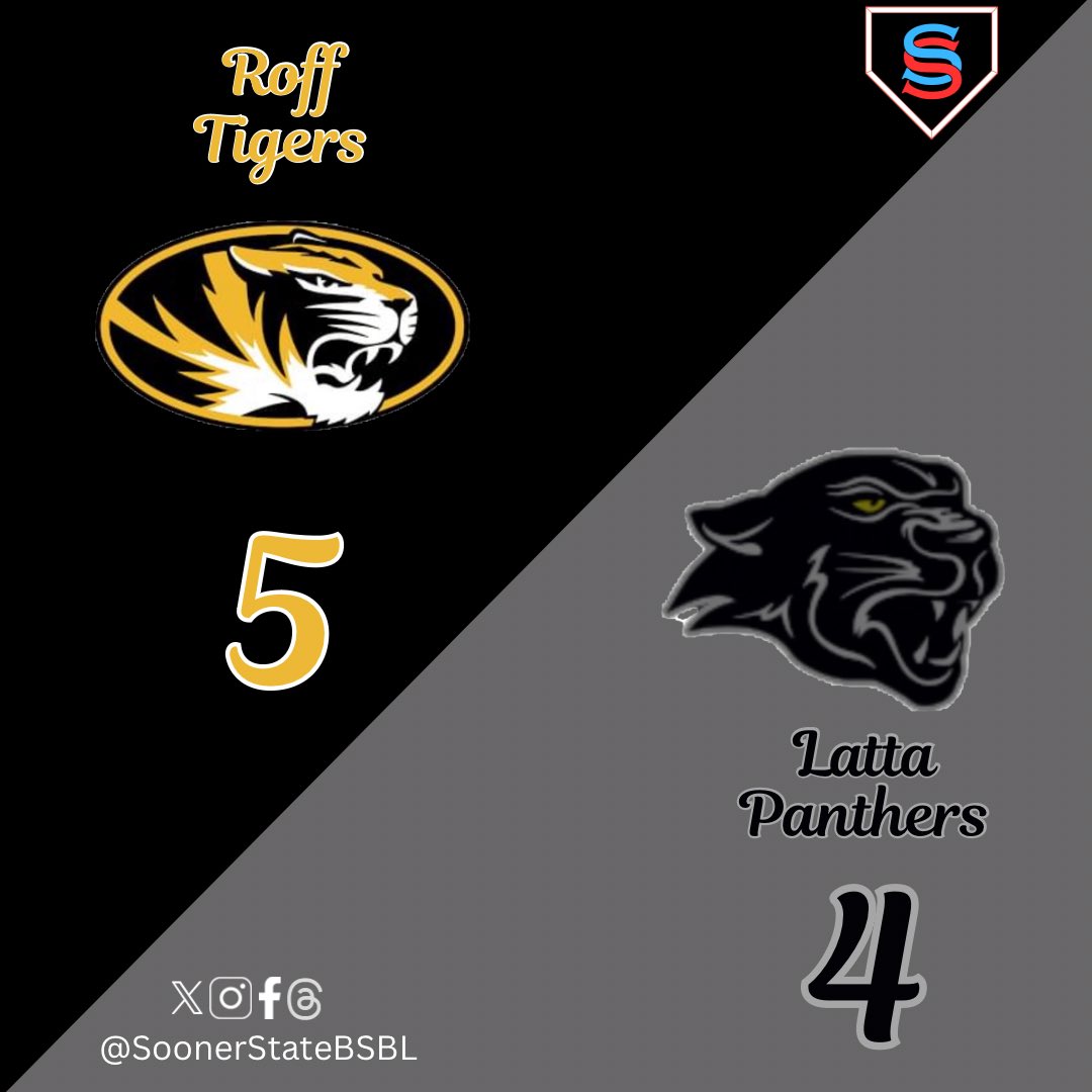 SoonerStateBSBL's tweet photo. In the other Game To Keep An 👁️ On tonight, surging Roff downs Latta.

#OKPreps https://t.co/4NtyP0w7f4