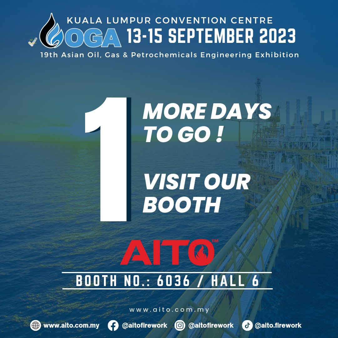AitoFirework's tweet photo. Extend your OGA 2023 experience! Due to popular demand, we're thrilled to announce that our fire safety booth will be open for one more day until the 15th of September! Don't miss out on this opportunity to explore the latest innovations and connect with industry professionals. https://t.co/wBoER5WX1G