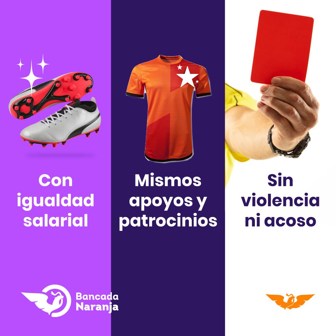 MovCiudadanoMX's tweet photo. 💜 En nuestra propuesta #CambiemosLaJugada ⚽️🏃🏽‍♀️, luchamos por la equidad en el deporte, como el futbol, para que las niñas y mujeres tengan las mismas oportunidades. 🏆💪 

¡Juntas somos imparables! 👭🌟 https://t.co/v5prfoGJSw