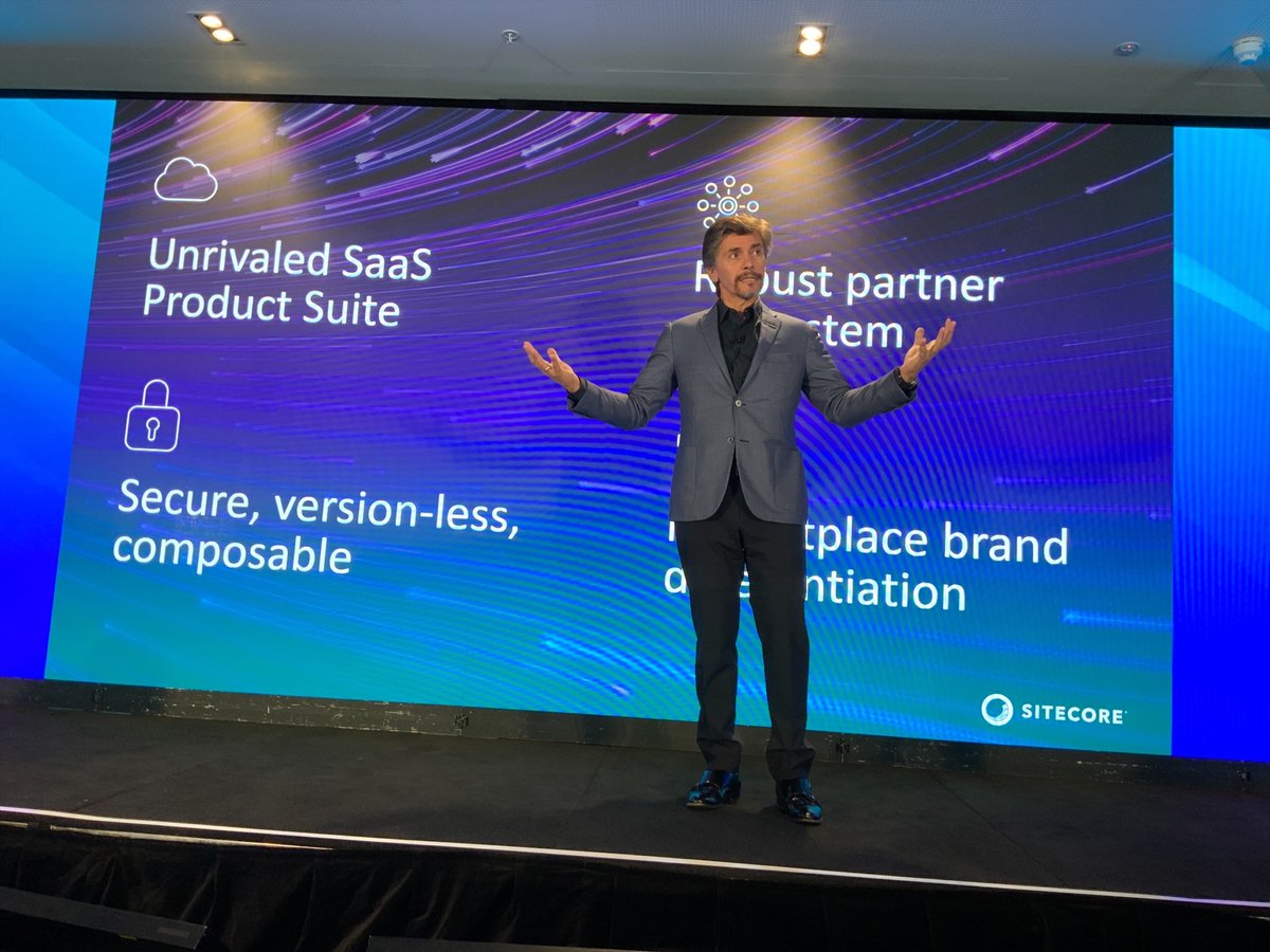 Sitecore's tweet image. &quot;We want our customers to combine the art of personalization with the smart things that are out there on the web. Your search bar is going to be the most important place on your website.&quot; - Steve Stathis Tzikakis - CEO

#DXSydney #SitecoreDX #SitecoreSearch