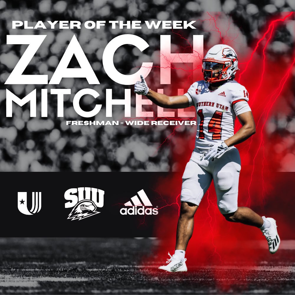 NE-Recruits (@ne6fb_recruits) on Twitter photo #TheSIX
Congrats to <a href="/CathMemFootball/">CM Football</a> alum WR <a href="/Zmitchell05/">Zach Mitchell5️⃣</a> on being named the United Athletic Conference’s Player of the Week. (<a href="/uacfootball/">uacfootball</a>)
Mitchell plays for FCS <a href="/SUUFB_/">Southern Utah Football</a> . #TheSIX
Congrats to <a href="/CathMemFootball/">CM Football</a> alum WR <a href="/Zmitchell05/">Zach Mitchell5️⃣</a> on being named the United Athletic Conference’s Player of the Week. (<a href="/uacfootball/">uacfootball</a>)
Mitchell plays for FCS <a href="/SUUFB_/">Southern Utah Football</a> .