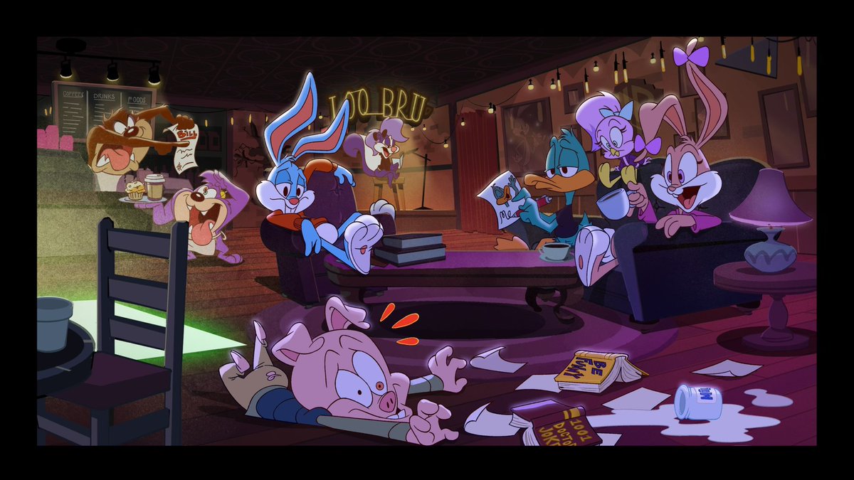 Early development rough of the crew chillin at the Loo Bru. #tinytoonslooniversity #looneytunes #wbanimation #characterdesign #tinytoons