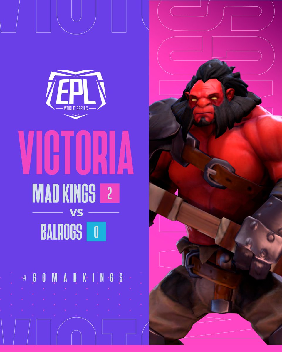 madkingsesports's tweet photo. Seguimos invictos 😎
Otra victoria más para nuestros kings, ganan la serie contra Balrogs Esports por 2-0💪
¡Vamos Mad Kings! 👑
#GOMADKINGS #Dota2 #esports #Balrogs #EPL @euproleague_ https://t.co/hQldDxrZtu