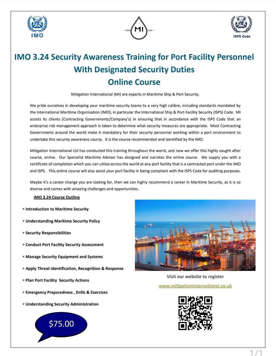 IMO Maritime Security Online Course