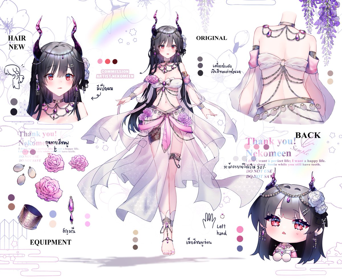 🌺Custom outfit for @/Dazai Osamu🌺
I reposted because I couldn't edit the post description. Very sad 🥲

This time I was a customer who requested for a custom made Indian themed outfit. And it's a pink theme! Which I like to do in pink tones as well 🩷 

I hope you love her!!