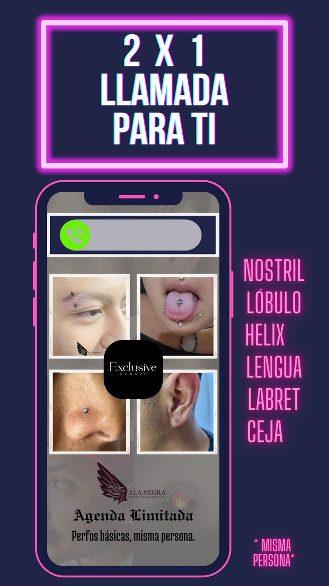 #AlaNegra  Promoción especial POR TIEMPO LIMITADO. #Cancun
✅️ Citas wa.me/message/JU5ETD…
SÍGANME:
✅️ TikTok tiktok.com/@myrnationelen…
✅️ Instagram  instagram.com/alanegramod?ig…
✨️ Te agradezco el RX  para que llegue a más personas o quizá a alguien que lo necesite! ✨️