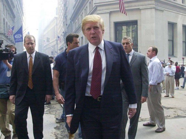 MAGA accounts claim Trump was at ground zero to help the rescue efforts and reference this picture as evidence.

Here’s the problem: This picture was taken on September 18 outside the New York Stock Exchange.