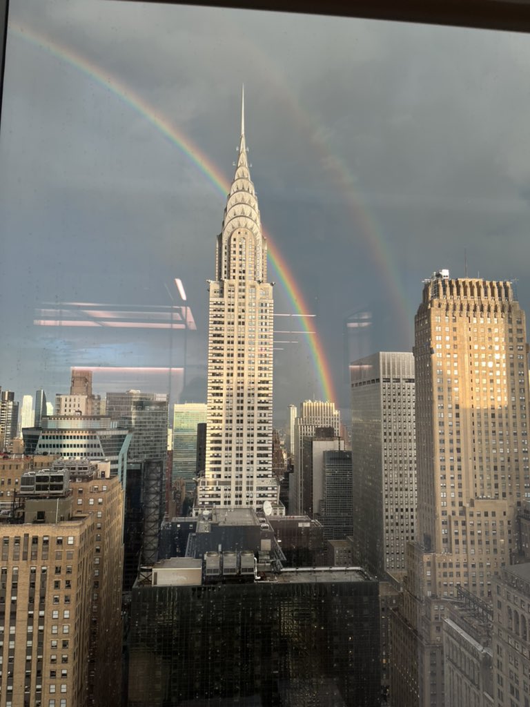 Double rainbows over 9/11 NYC. 
#911NeverForget 
#Remember911