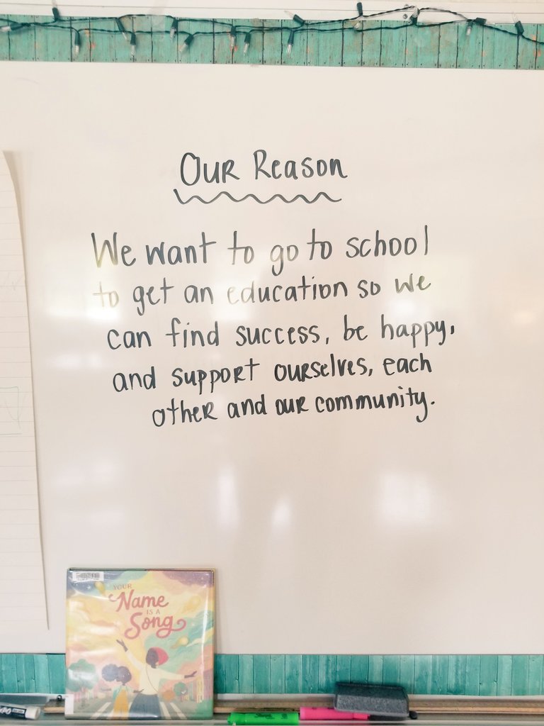 Today in Div 3 we discussed our "why". Why do we come 2 school? Why do we learn? Questions led to more why's and more rich discussion. In the end, together we created Our Reason. Our Reason is the foundation we will build upon all year in Portable 2! <a href="/NVSD44/">School District 44</a> #lovewhereyouwork