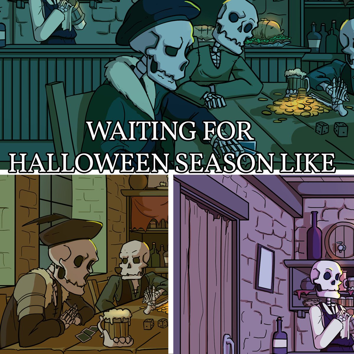 Yearning for Halloween.. why not try the Throne of Bone demo?  #skeletons #necromancy #halloween #indiedev