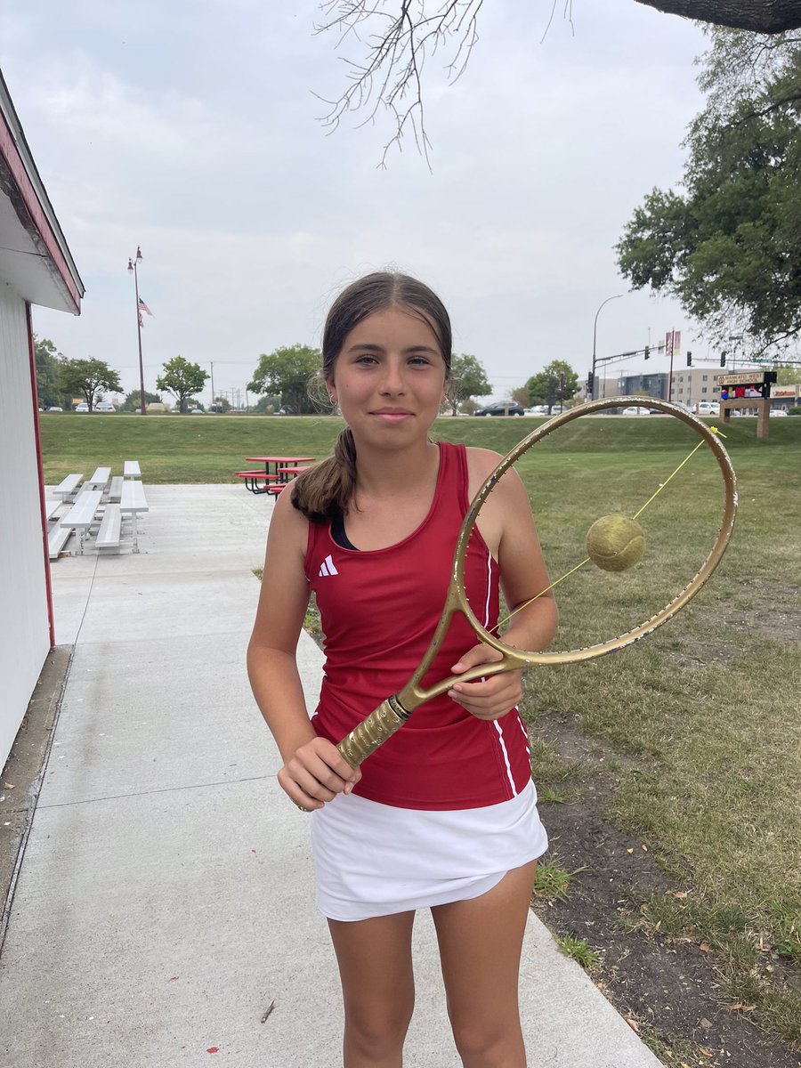 GirlsMw's tweet photo. The Scarlets split matches Saturday, defeating LSH and losing to Waseca. Monir was “Golden Racquet” for the day for extra effort! West loses to Hutch Monday. Payton was “Golden Racquet for coming back after losing 1st set! https://t.co/ofVJZTHYLN