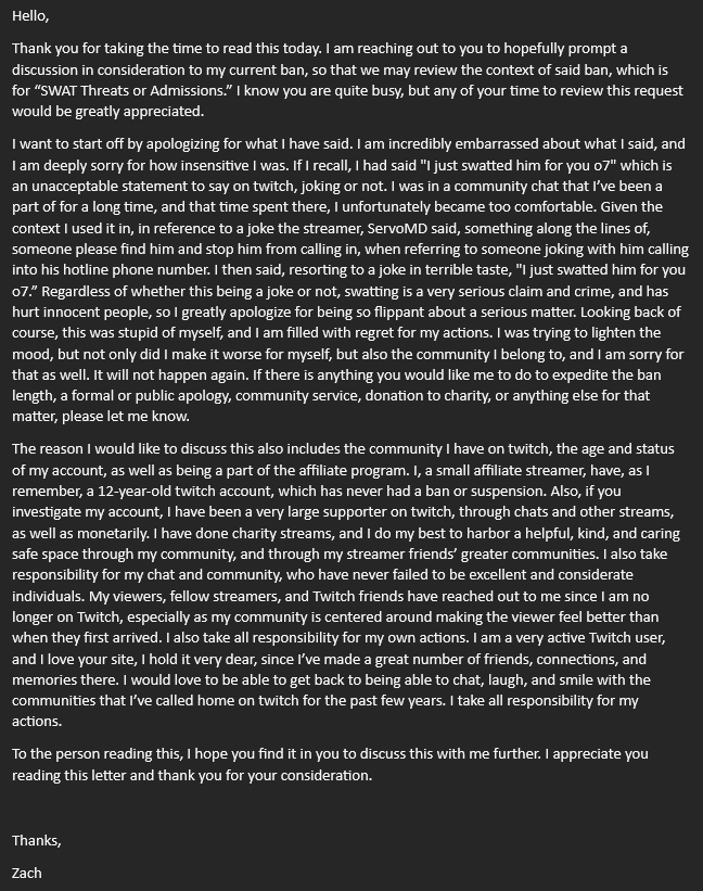@twitch I have submitted a ticket to <a href="/Twitch/">Twitch</a>Support  outlining the below. Hopefully, it can reach someone willing to read it. I look forward to hearing from you!