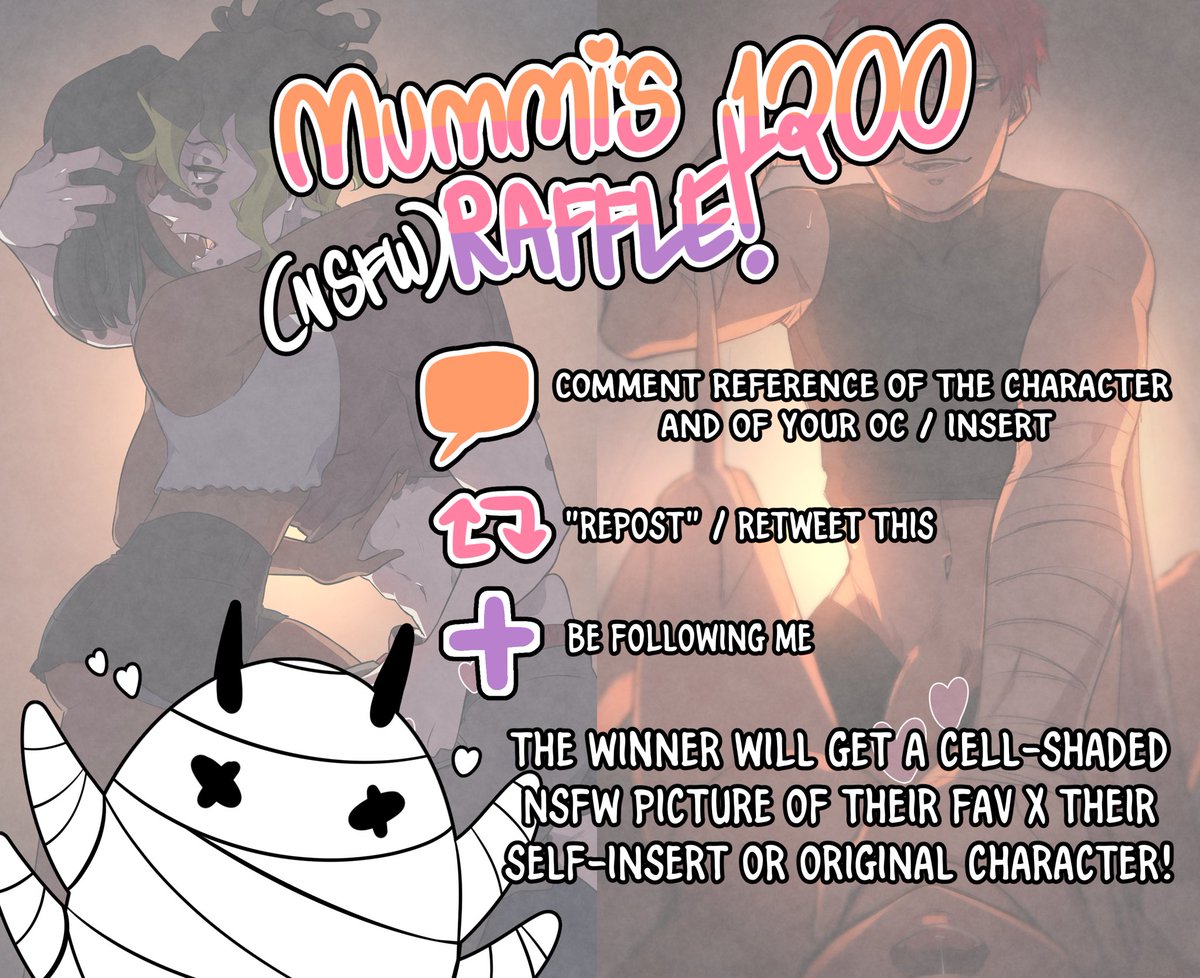 mummi_milkers's tweet photo. ✨ RAFFLE TIME! ✨

thank you for 1200+ followers!! 🙈 to celebrate I'm hosting a NSFW raffle of your fav x you (or your OC!)

the rules:

🌱 you must be 18+
🌱 follow me (new is OK!)
🌱 comment ref of your fav &amp; your insert/OC!
🌱 retweet this post

entry ends on 9/30 12pm ET. https://t.co/ObOnKtuuvE