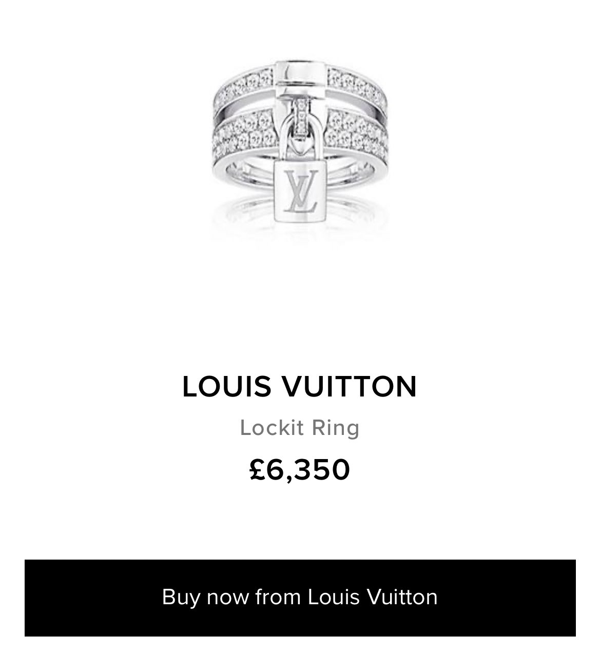 Lockit ring, Louis Vuitton