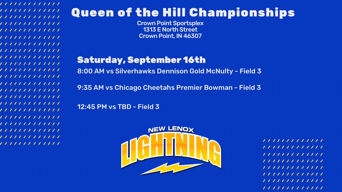 NLLightning_MD's tweet photo. Excited to get back on the field and build off our 2nd place finish from last weekend! Come check us out at the Queen of the Hill Championships 🎗️⚡️ https://t.co/ZNpMC6aDUj