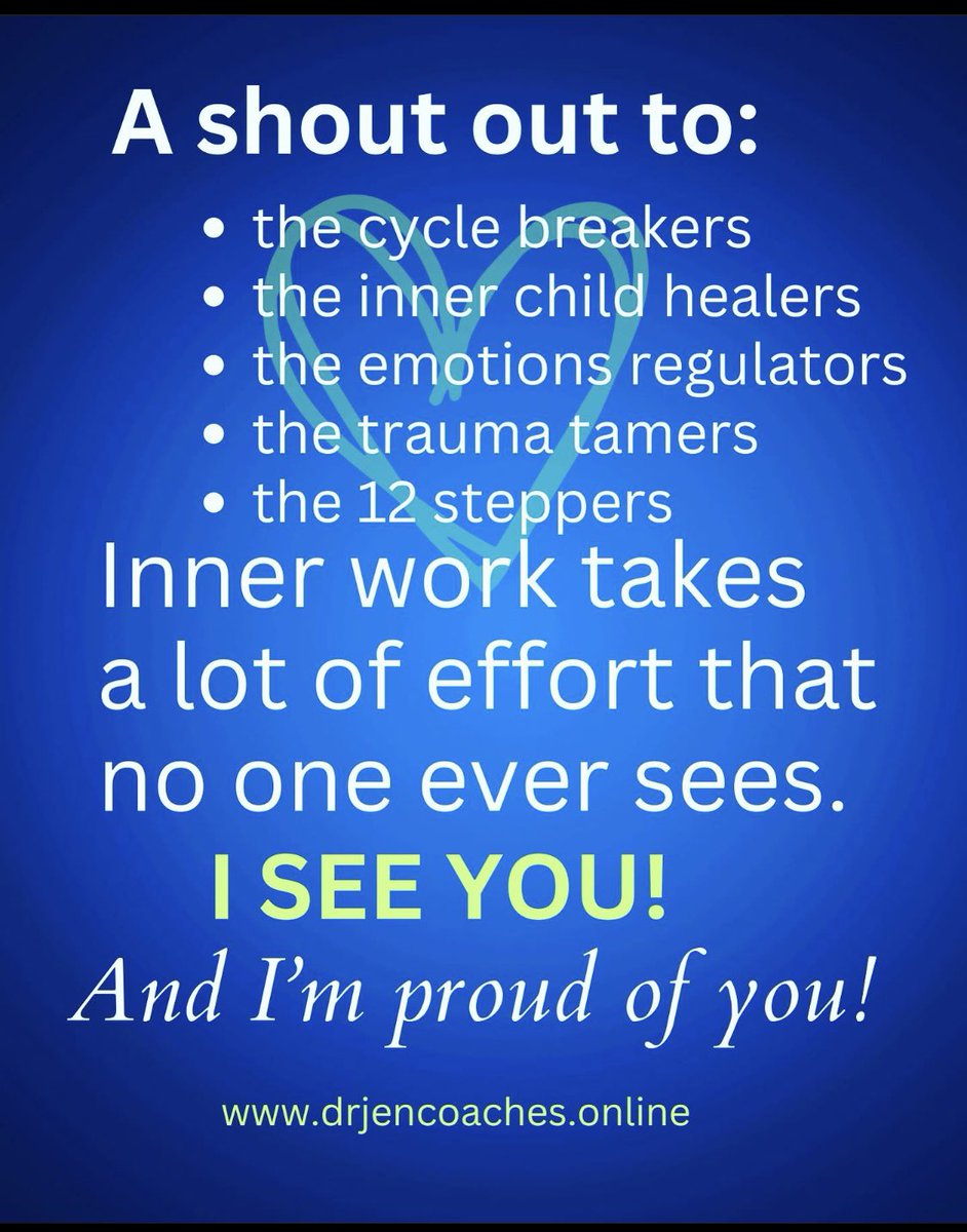 Your inner work is showing.

Yayyyyy you!

#odaat #recovery #innerwork #innerchild #