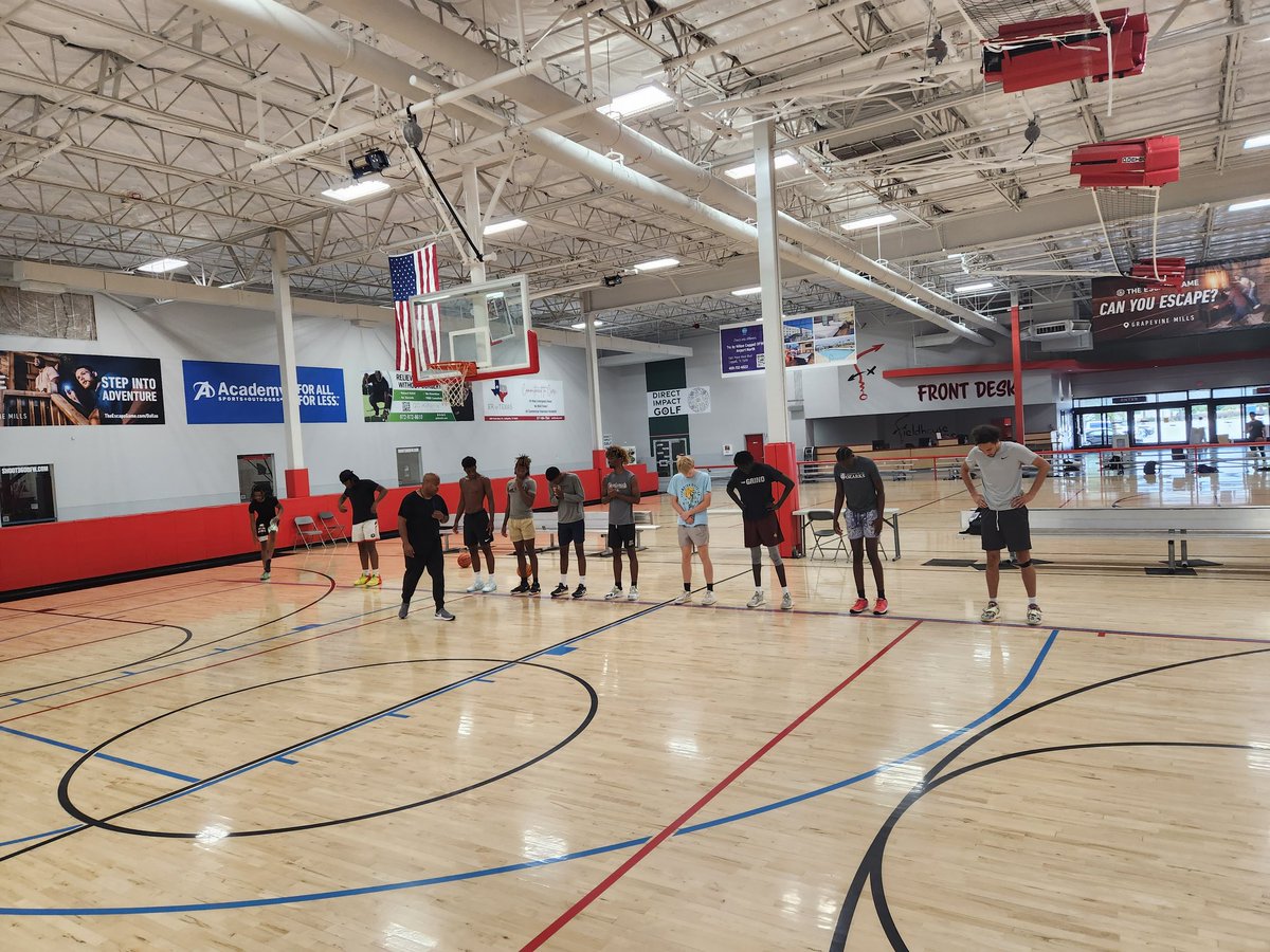 1st Day of practice gotta make sure they understand where the line is, lol