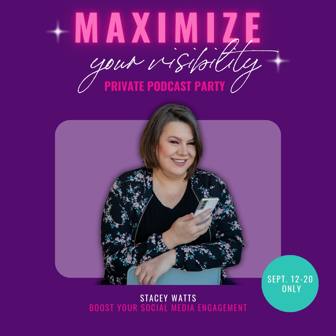 It’s time for your business to step into the spotlight! 🥳️🥳️🥳️

And I have your roadmap.

entrepreneurschool.ca/podcastparty

You are invited to the Maximize Your Visibility Private Podcast Party!

#BehindtheContent #StaceyonSocial