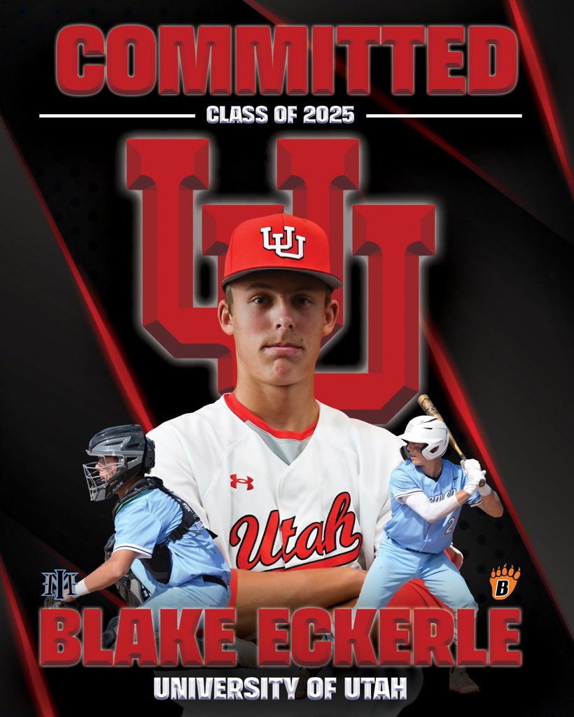 I’m excited to announce that I’ll be furthering my academic and baseball career at the University of Utah! I would first of all like to thank God, my family, my coaches, my teammates, and all of the people in my life who have helped push me to become the person I am today.