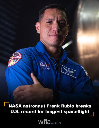 SalvadoranPride's tweet photo. The record for the longest space mission is now held by NASA Astronaut Frank Rubio, originally from La Union, El Salvador. 🇸🇻 https://t.co/GrvsSgHeiB