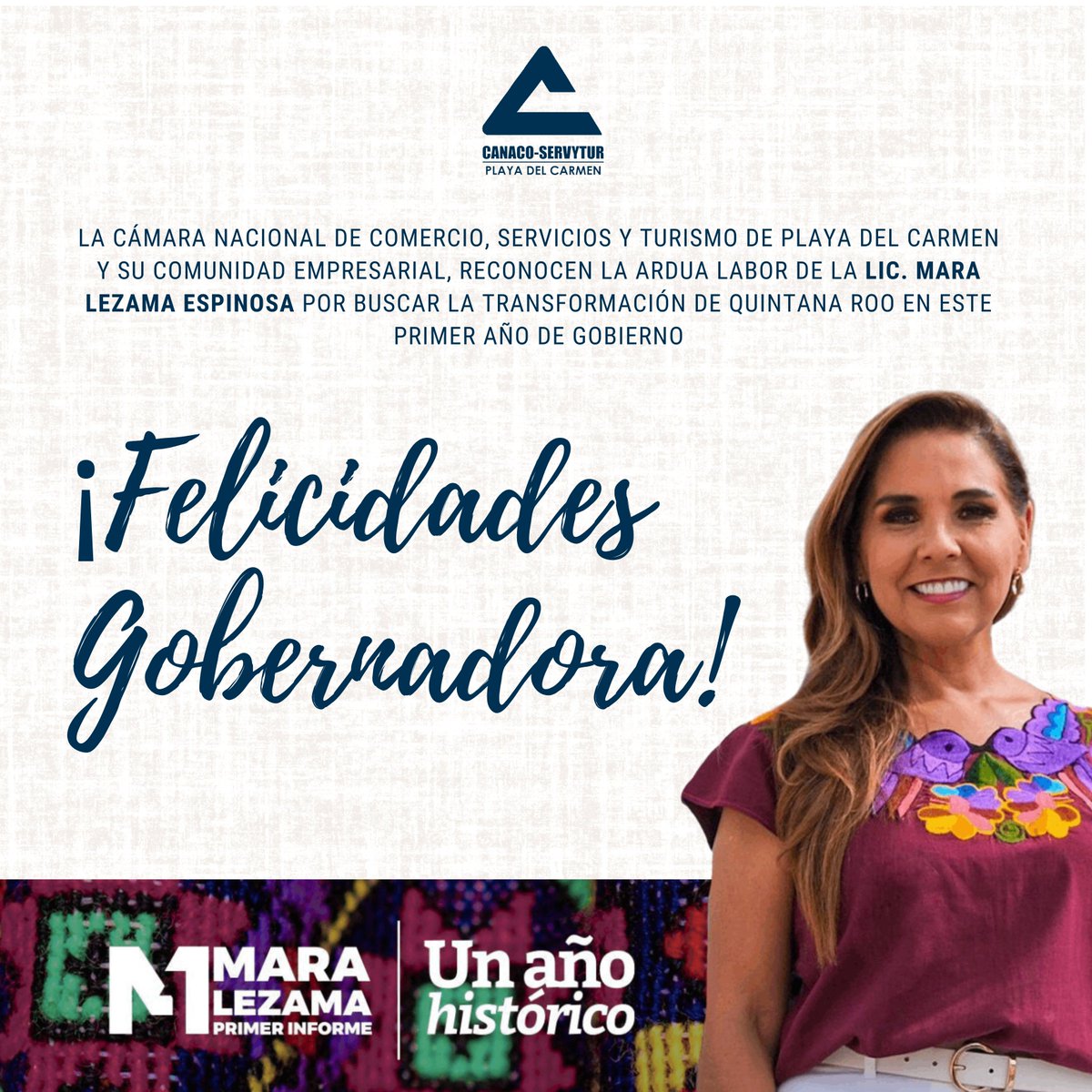 #PrimerInformeMaraLezama #gobernadoradequintanaroo <a href="/MaraLezama/">Mara Lezama</a> #felicitaciones