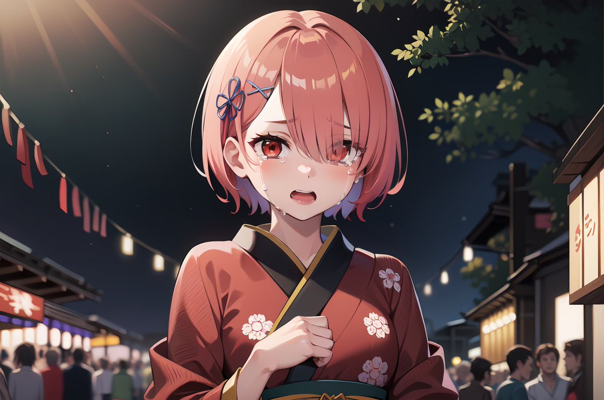 AIwizard183's tweet photo. 與和服拉姆一起在祭典上吃吃喝喝 
Eat and drink at a festival with kimono Ram 
(16/20) https://t.co/3f4oleilqr