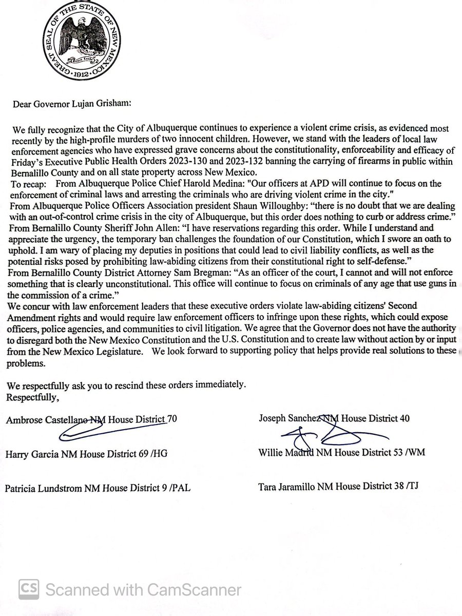 Please see my response in regards to the Governor’s recent order: