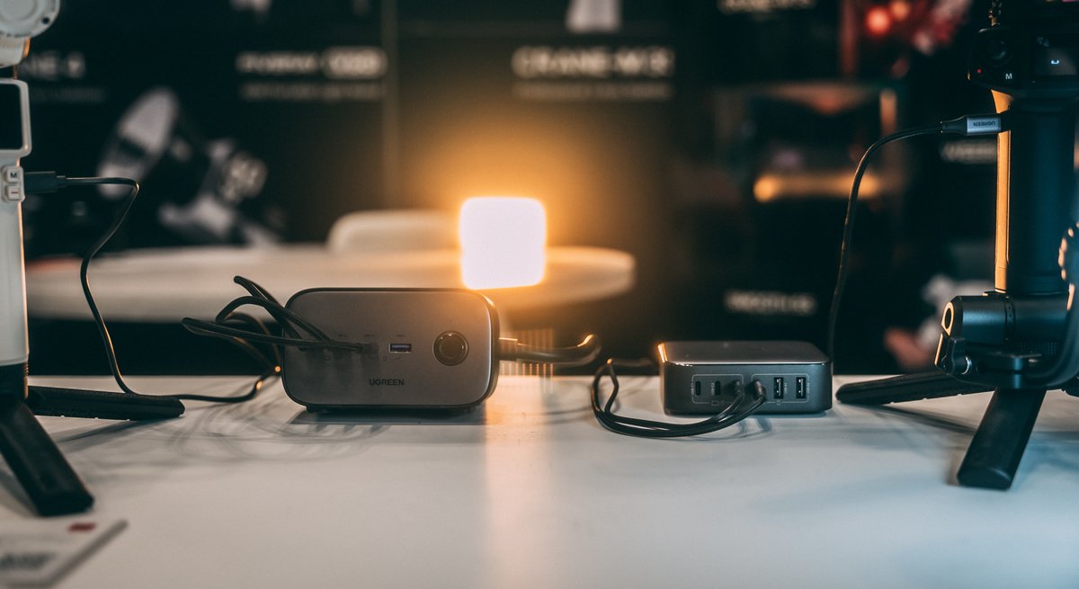 UGREENOfficial's tweet photo. We were happy to be able to keep @ZhiyunTech and their incredible gear charged up at #BildExpo! Don't forget Ugreen is always committed to meeting all your charging needs and check out Zhiyun's page for some incredible filming gear  #UgreenNexode #Tech #Charger https://t.co/4F5pTJ3pgD