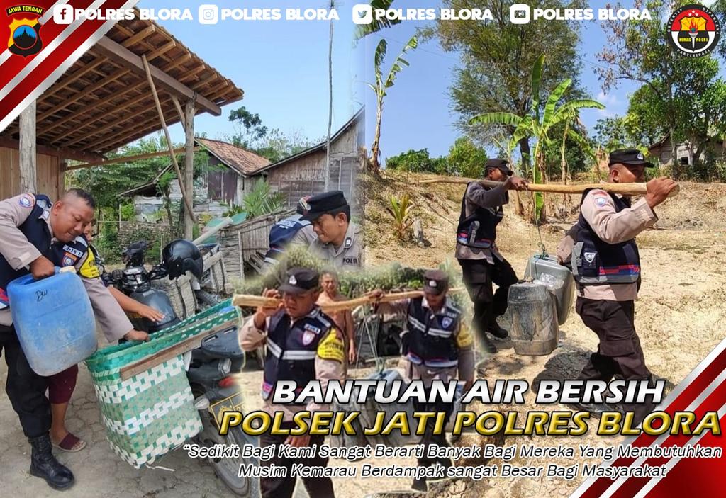 Anggota Polsek Jati telah melaksanakan pemberian bantuan air bersih untuk warga yang mengalami kekeringan dan kesulitan mendapatkan air bersih di Dukuh Kemadoh, Desa Jegong, Kecamatan Jati.
instagram.com/p/CxExJPpPYeq/…