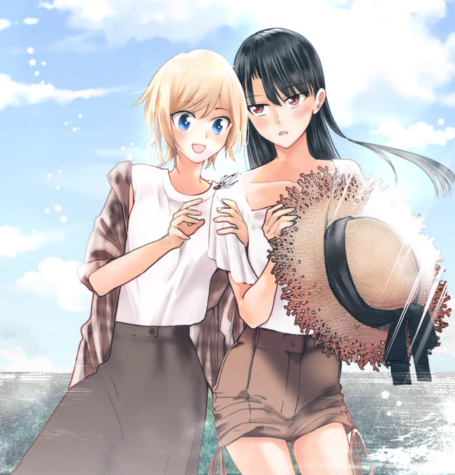 百宮と黒瀬  #明日もまた勇者のとなり #創作百合