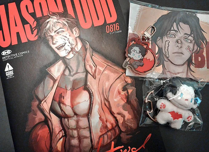 I received a big package from   I am so surprised by all the additional adorable gifts when TYT's artbook is already a huge gift itself  LOOK AT THE BITE SIZED JASON PLUSHIE!!! I will treasure these with my life  Thank you so much, TYT  