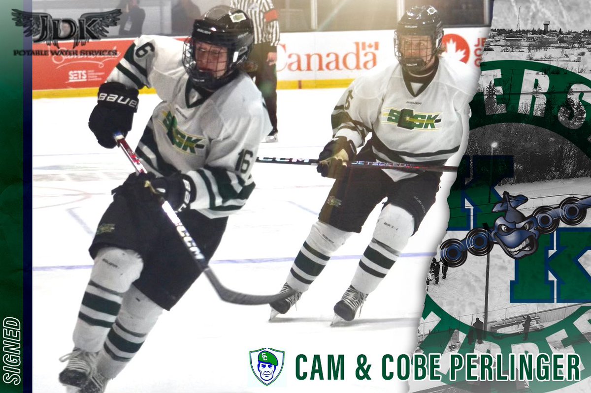 KlippersHockey's tweet photo. KLIPPERS TRANSACTION 🚨

The Iron Horse Kindersley Klippers are pleased to announce the signing of Kindersley natives Cam and Cobe Perlinger. The Perlinger twins have spent their whole lives in Kindersley, while playing their first year of Midget last year with the Swift Current Legionnaires.

Welcome home, Cam and Cobe! ✈️

#SJHL | #KlippersHockey