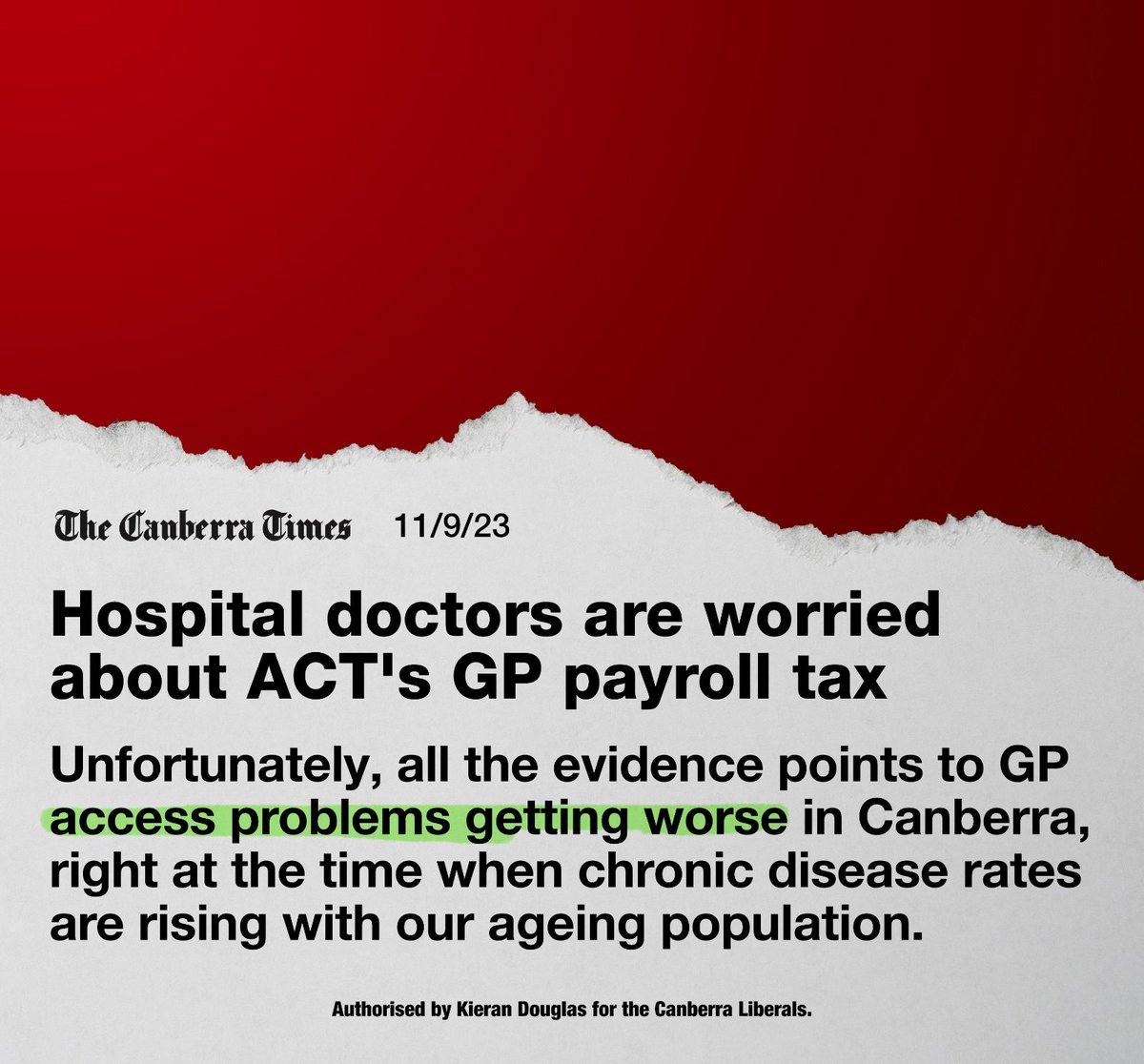 President of the <a href="/AMA_ACT/">AMA ACT</a> Dr Walter Abhayaratna is a hospital doctor and is raising serious concerns about the devastating impact on the health system due to Andrew Barr’s GP tax