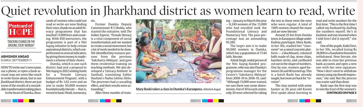 Really this article made my morning positive. Thanks <a href="/NITIAyog/">NITI Aayog</a> <a href="/BVRSubramanyam/">BVR Subramanyam</a> <a href="/amitabhk87/">Amitabh Kant</a> <a href="/amitmalviya/">Amit Malviya</a> <a href="/DCDumka/">DistrictAdmin-Dumka</a>