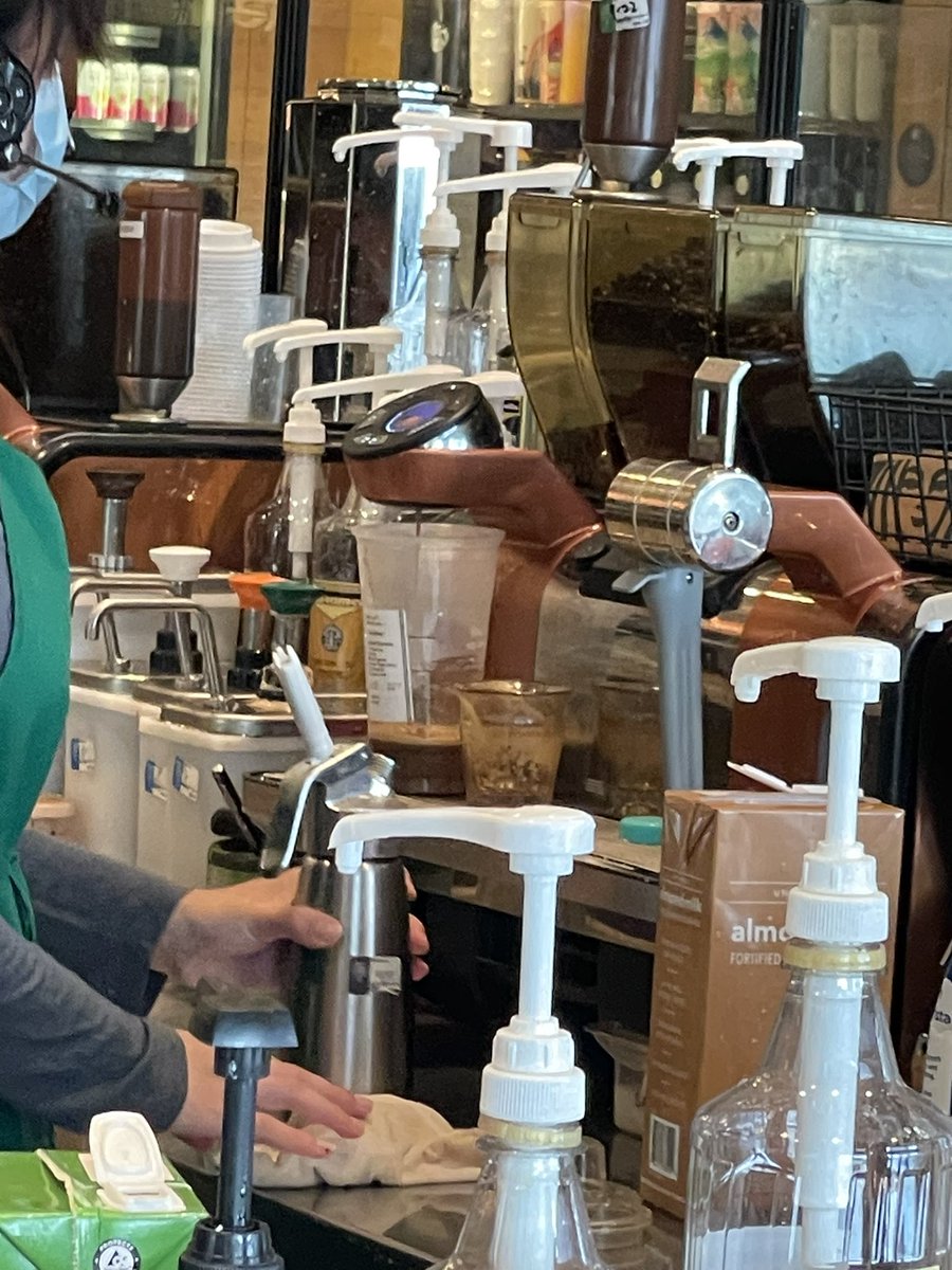 jonbrunasso's tweet photo. @Starbucks I’ve always wondered pulling multiple hot temp shots of espresso directly into plastic does not leech any plastic into the beverage? Does not seem very safe to me,  thanks so much! https://t.co/xsCuEOA4kG