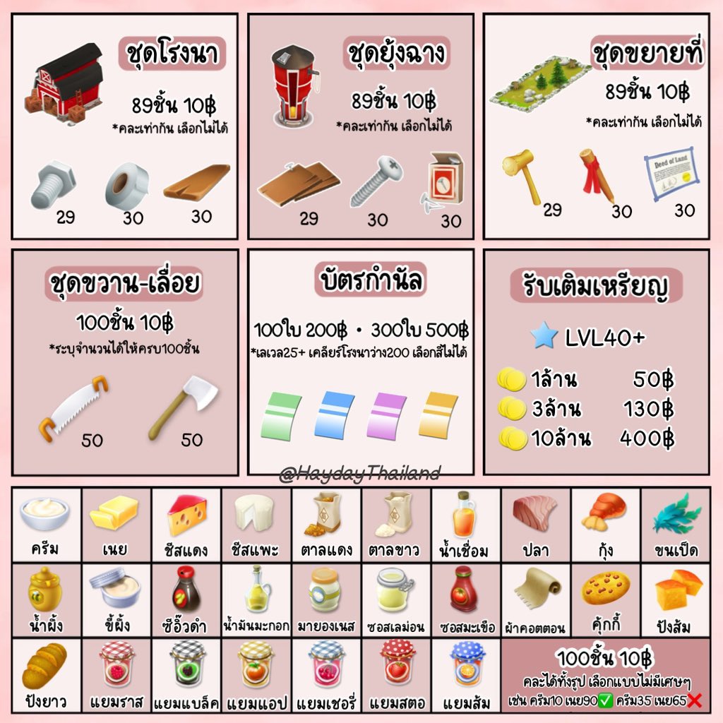 Hayday Thailand🫶🏻ขายไอเทมเฮเด tweet media