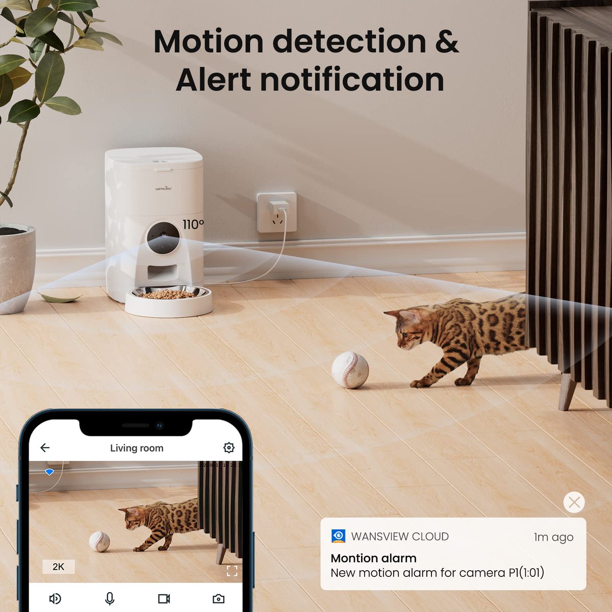 Wansviewoffical's tweet image. Better than what I was looking for! We usually always take our Oliver with us on trips but this time we could not.I was looking for an #automaticfeeder for him and came across this.
Not only can you #autofeeding, we have motion alerts and we can talk to him!
#cat #wansviewP1